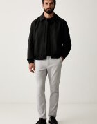 Tommy Hilfiger панталон slim fit мъжки от памук с еластан сив MW0MW43151