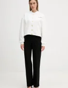 Tommy Hilfiger Панталон в черно със стандартна кройка с висока талия WW0WW47799