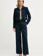Tommy Hilfiger Панталон в тъмносиньо със стандартна кройка с висока талия WW0WW49471