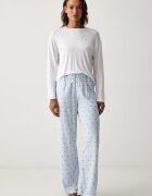 Tommy Hilfiger пижама дамска с модал бяла UW0UW06601