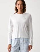 Tommy Hilfiger пижама дамска с модал бяла UW0UW06601