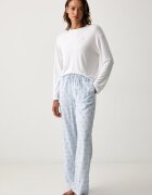 Tommy Hilfiger пижама дамска с модал бяла UW0UW06601