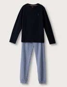 Tommy Hilfiger пижама от две части за деца с памук черна UB0UB00614