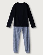 Tommy Hilfiger пижама от две части за деца с памук черна UB0UB00614