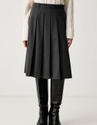Tommy Hilfiger плисирана пола с вискоза сива WW0WW51588
