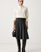 Tommy Hilfiger плисирана пола с вискоза сива WW0WW51588