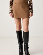 Tommy Hilfiger пола с вълна кафява WW0WW52234