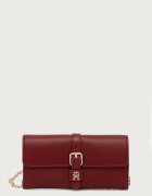 Tommy Hilfiger портфейл дамски от имитация на кожа бордо AW0AW19268