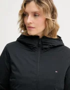 Tommy Hilfiger Пухено яке с две лица в черно преходен модел WW0WW47754