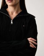 Tommy Hilfiger пуловер дамски от вълна черен WW0WW46425