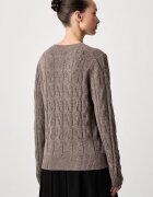 Tommy Hilfiger пуловер дамски от вълна кафяв WW0WW43586