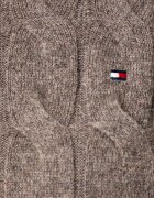 Tommy Hilfiger пуловер дамски от вълна кафяв WW0WW43586
