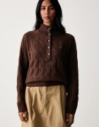 Tommy Hilfiger пуловер дамски от вълна кафяв WW0WW52189