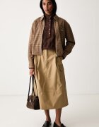Tommy Hilfiger пуловер дамски от вълна кафяв WW0WW52189
