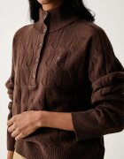 Tommy Hilfiger пуловер дамски от вълна кафяв WW0WW52189