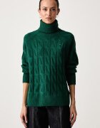 Tommy Hilfiger пуловер дамски от вълна зелен WW0WW46791