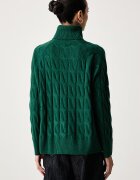 Tommy Hilfiger пуловер дамски от вълна зелен WW0WW46791