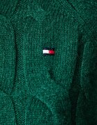 Tommy Hilfiger пуловер дамски от вълна зелен WW0WW46791