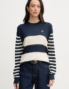 Tommy Hilfiger пуловер дамски с добавена коприна тъмносин WW0WW48501
