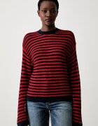 Tommy Hilfiger пуловер дамски с памук червен WW0WW50992