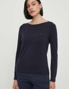 Tommy Hilfiger Пуловер дамски в тъмносиньо от лека материя WW0WW42050