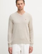Tommy Hilfiger пуловер мъжки от памук бежов MW0MW14745