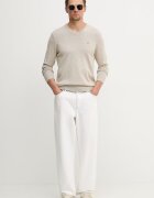 Tommy Hilfiger пуловер мъжки от памук бежов MW0MW14745