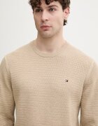 Tommy Hilfiger пуловер мъжки от памук бежов MW0MW42799