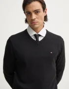 Tommy Hilfiger пуловер мъжки от памук черен MW0MW14745
