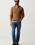 Tommy Hilfiger пуловер мъжки от памук кафяв MW0MW42916