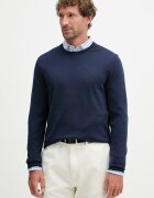 Tommy Hilfiger пуловер мъжки от памук NEW YORK тъмносин MW0MW41820