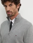 Tommy Hilfiger пуловер мъжки от памук сив MW0MW37331