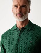 Tommy Hilfiger пуловер мъжки от памук зелен MW0MW41955