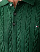 Tommy Hilfiger пуловер мъжки от памук зелен MW0MW41955
