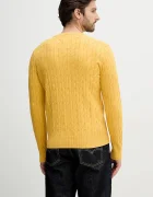 Tommy Hilfiger пуловер мъжки от памук жълт MW0MW33132