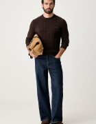 Tommy Hilfiger пуловер мъжки от вълна кафяв MW0MW40442