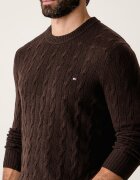 Tommy Hilfiger пуловер мъжки от вълна кафяв MW0MW40442