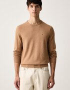 Tommy Hilfiger пуловер мъжки с добавен кашмир бежов MW0MW28046