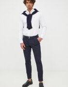Tommy Hilfiger Пуловер с кашмир мъжки в тъмносиньо от лека материя