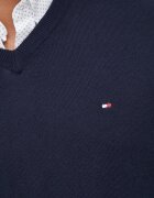 Tommy Hilfiger Пуловер с кашмир мъжки в тъмносиньо от лека материя
