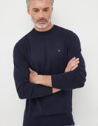 Tommy Hilfiger Пуловер с кашмир мъжки в тъмносиньо от лека материя