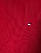 Tommy Hilfiger пуловер с ниско поло дамски с памук червен WW0WW51383