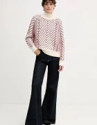 Tommy Hilfiger Пуловер с вълна в червено от топла материя с поло WW0WW46410