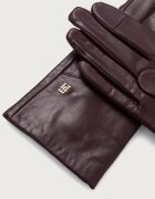 Tommy Hilfiger ръкавици дамски от кожа бордо AW0AW19129