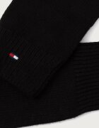 Tommy Hilfiger ръкавици дамски от памучна материя черни AW0AW19131