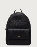 Tommy Hilfiger раница дамска от имитация на кожа черна AW0AW19284