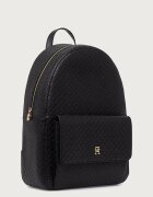 Tommy Hilfiger раница дамска от имитация на кожа черна AW0AW19284