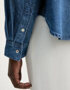 Tommy Hilfiger риза дамска от деним синя WW0WW50528