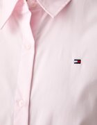 Tommy Hilfiger риза дамска от памук розова на райе WW0WW51155