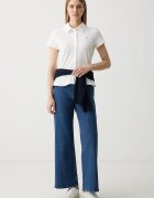 Tommy Hilfiger риза дамска от памук с еластан бяла WW0WW49922
